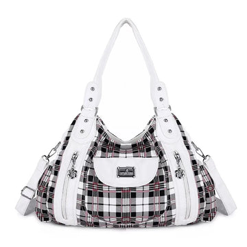 Qfdian 2025 Women Vintage Fashion Handbags High-capacity Office Lady Y2k Tote Bags All Match Luxury Design Shoulder Underarm Bag Korean